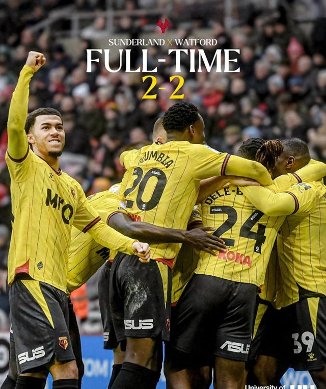 沃特福德主场击败对手,豪取三分 沃特福德主场击败对手,豪取三分